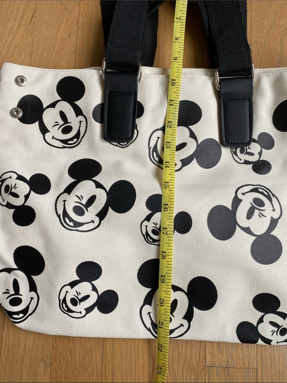 Black & White Mickey Mouse Print Tote Bag - Picture 7 of 10